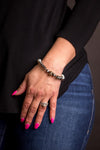 Burnished Silver & Gold Bead Bracelet