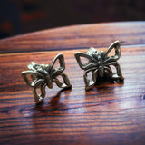 Butterfly post earrings in Sterling Silver