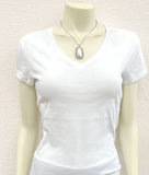 Bubble Rimmed White Turquoise Necklace