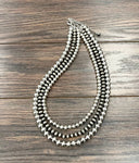 Handmade Silver & Navajo Bead Necklace