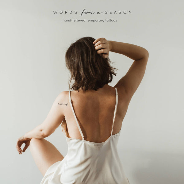 Even If Calligraphy Temp Tattoo | Skin and Hat Tattoo