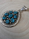 Chester Charley Turquoise & Sterling Silver Pendant