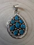 Chester Charley Turquoise & Sterling Silver Pendant