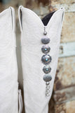 Concho Link Bracelet with Sleeping Beauty Turquoise by Victor Coriz