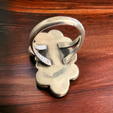 Coral ring - signed A Chapo on hand stamped sterling - size 7