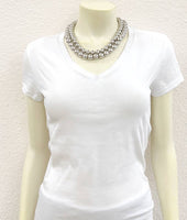 Handmade Silver Navajo Bead Necklace