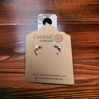 Dolphin post earring - Sterling silver