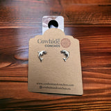 Dolphin post earring - Sterling silver