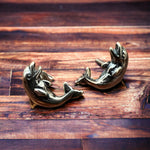 Dolphin post earring - Sterling silver