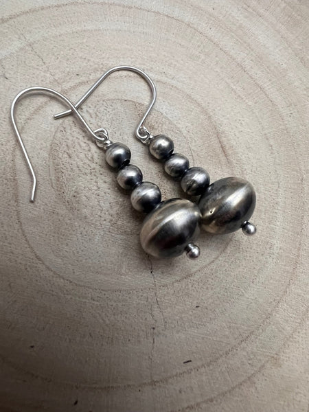 Dorinda Mariano Sterling Silver Navajo Pearl Earrings