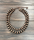 Handmade Copper Navajo Bead Necklace
