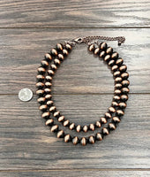 Handmade Copper Navajo Bead Necklace