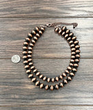Handmade Copper Navajo Bead Necklace