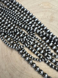 Eight Row Western Faux Sterling Pearl Statement Necklace — Single-Clasp Layered Set
