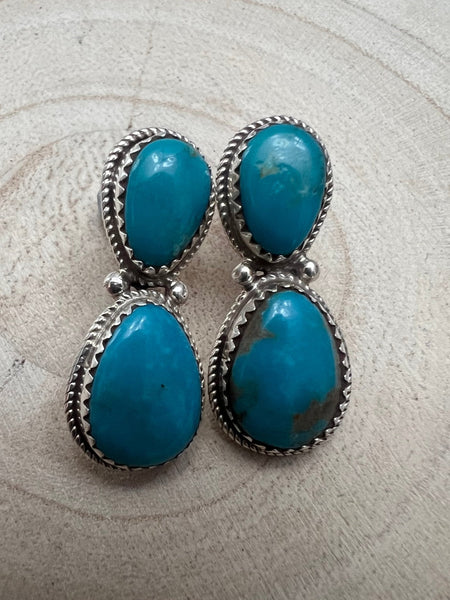 Ernest Hawthorne Turquoise & Sterling Silver Earrings
