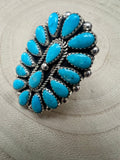 Eunise Wilson Turquoise & Sterling Silver Ring Size 8