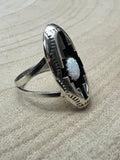 Felix Perry Navajo Handmade Opal Shadowbox Ring - size 7.5
