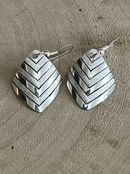 Florence Tahe Navajo Handmade Sterling silver Earrings