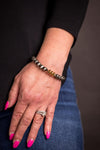 Navajo Pearl & Gold Disc Accent Bracelet