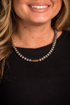 18" Navajo Pearl & Gold Disc Necklace
