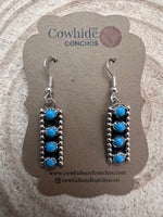 Janice Spencer Zuni Handmade Sterling Kingman Turquoise Earrings
