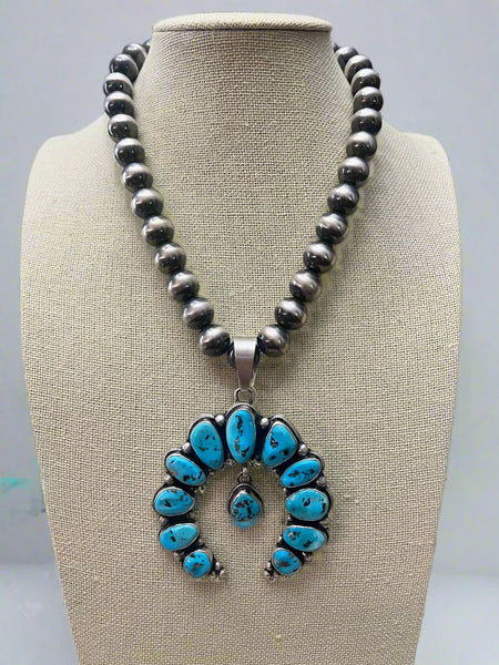 Kathleen Livingston Turquoise & Sterling Silver Naja Pendant