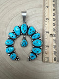 Kathleen Livingston Turquoise & Sterling Silver Naja Pendant