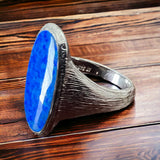 Large Opalite Ring on Sterling - Size 8