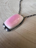 Large Pink Conch on Sterling Silver Necklace by Tia Long - 18 inch