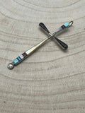Lynette Bowannie Multi-Stone Inlay Cross Pendant