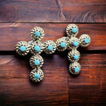 Michael Gchachu Turquoise & Sterling Silver Earrings
