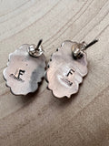 Navajo Handmade Pink Conch Earrings by Freda Martinez