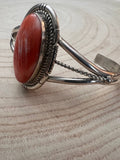 Navajo Handmade Spiny Oyster Bracelet by Dave Skeets