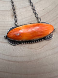 Navajo Handmade Spiny Oyster Necklace by Tia Long - 18 inch