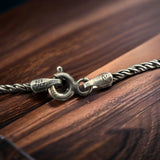 Oxidized 16 inch Sterling rope chain -  1.35 mm