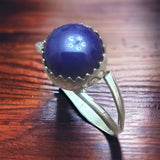Robert Martinez Lapis & Sterling Silver Ring Sz. 7.5