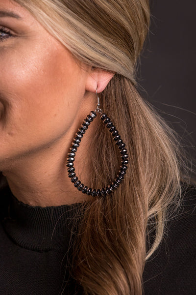 Rondell Bead Teardrop Earrings