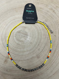 Western Seed Bead Choker with Faux Navajo Pearls — 13 Inch with Extender