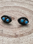Small Turquoise Post Earrings with Turquoise