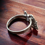 Sterling Butterfly Ring with Opalite inlay and CZ - Size 10