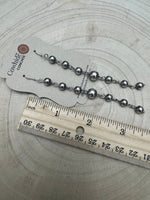 Sterling Silver Pearls dangle earrings - 3 1/2 inch drop!