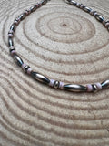 Sterling Torpedo Pearl Choker with Pink Conch - 14 inch + 3