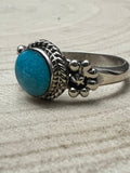 Suzanna Johnson Navajo Handmade Kingman Turquoise Ring