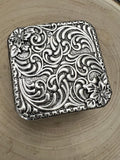 Tombstone Western Jewelry Box — Frontier-Style Etched Metal Storage Case