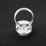Turquoise & Sterling Silver Ring by Leslie Nez  - Size 9.5