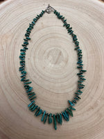 Turquoise with 3 mm Sterling Silver Pearls - 18 inch