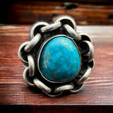 Turquoise with sterling links - Size 11