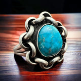 Turquoise with sterling links - Size 11