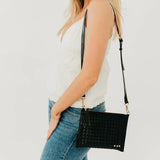 Checkered Crossbody Clutch