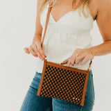 Checkered Crossbody Clutch
